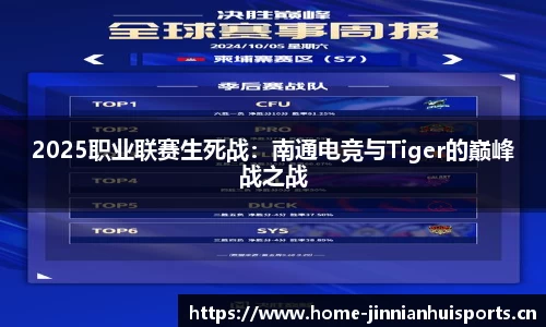 2025职业联赛生死战：南通电竞与Tiger的巅峰战之战